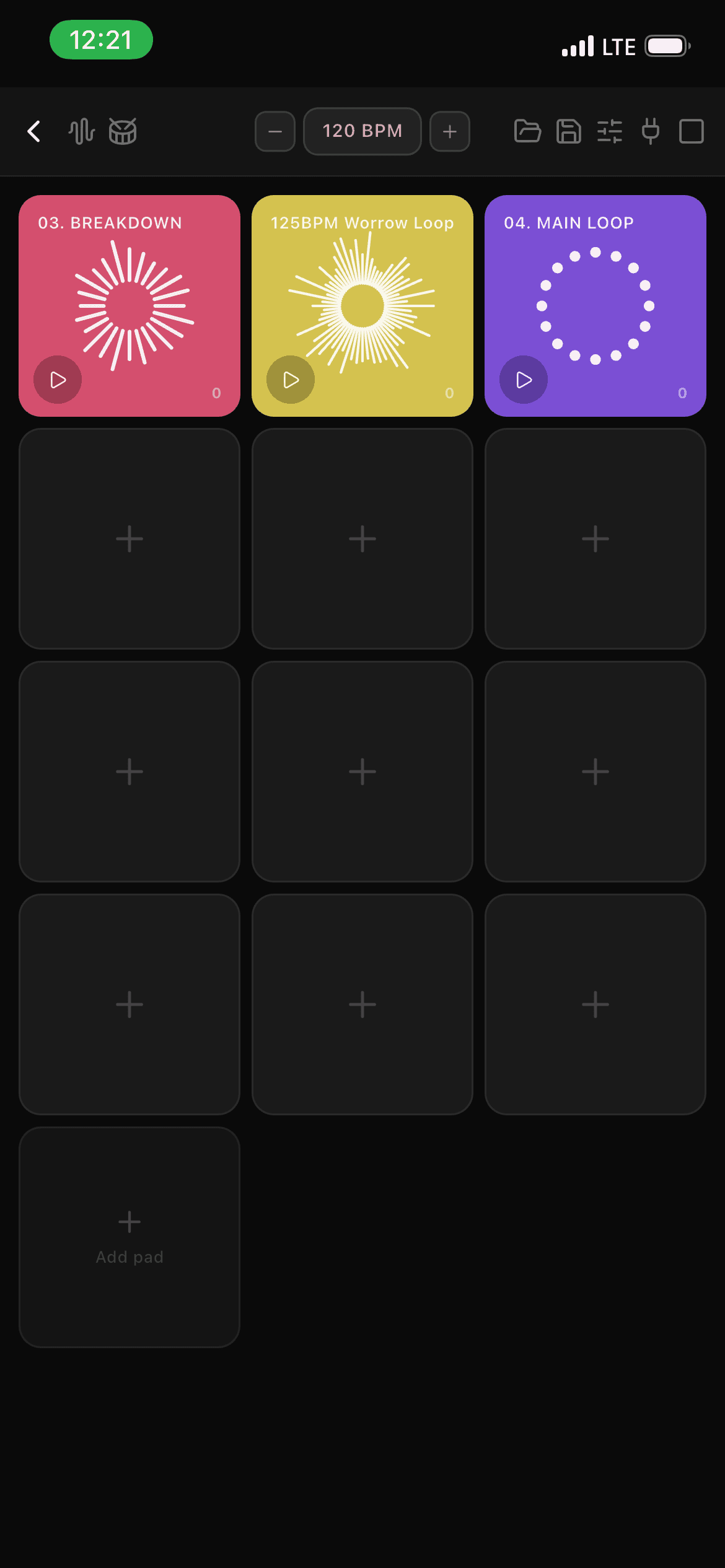 Kiɗa app — studio view